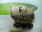 Металлический значок для байкеров Gold Wing